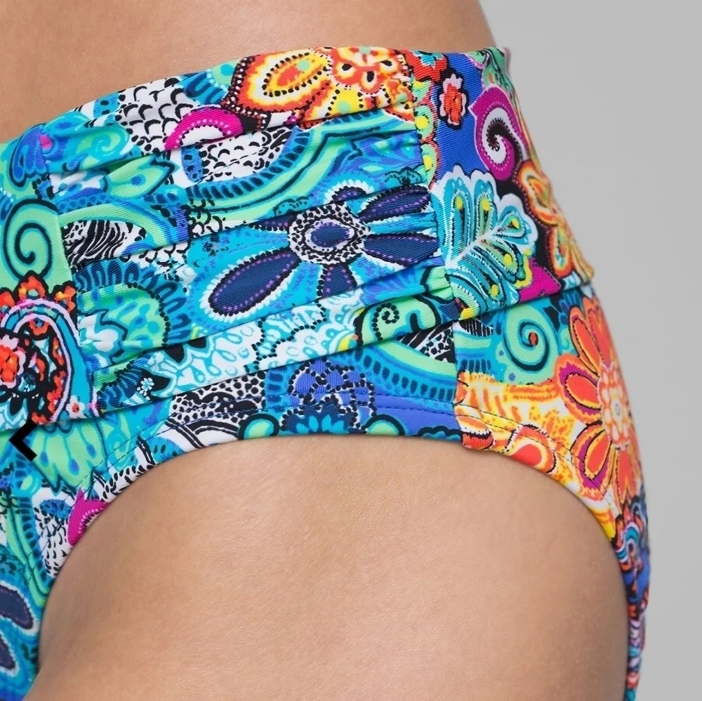 Bleu Rod Beattie Swim Bottom Size 14 Blue Orange